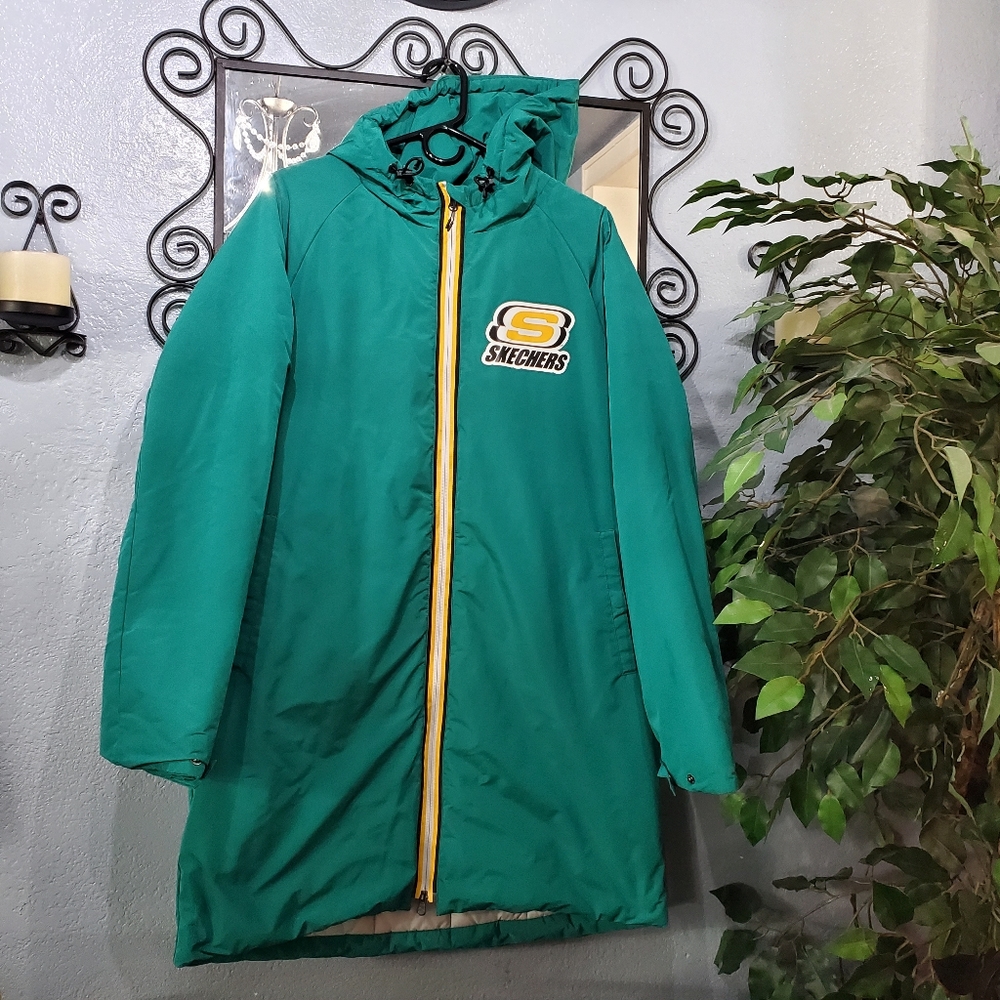 Rare Find Vintage Skechers Fully Lined Hooded Puffer Winter Coat XL